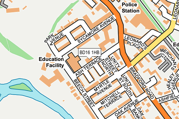 BD16 1HB map - OS OpenMap – Local (Ordnance Survey)