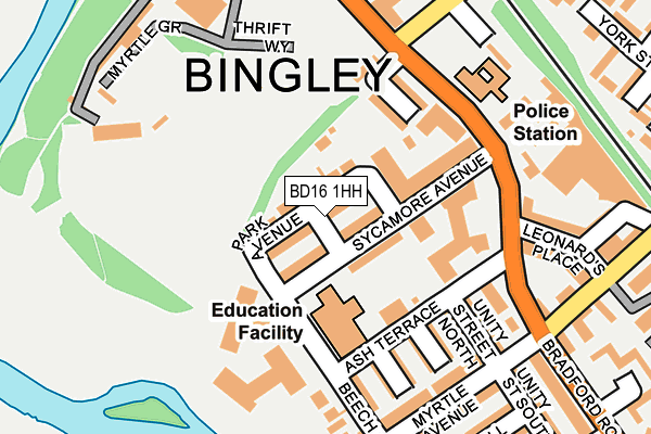 BD16 1HH map - OS OpenMap – Local (Ordnance Survey)