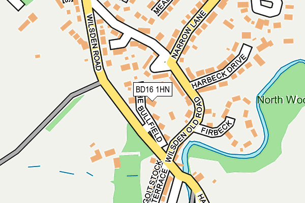 BD16 1HN map - OS OpenMap – Local (Ordnance Survey)