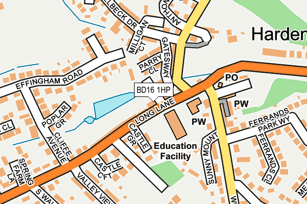 BD16 1HP map - OS OpenMap – Local (Ordnance Survey)