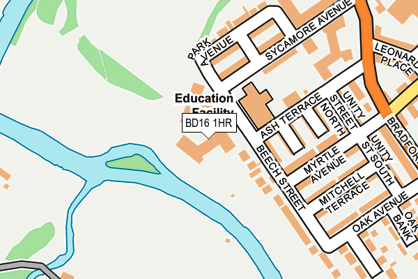 BD16 1HR map - OS OpenMap – Local (Ordnance Survey)