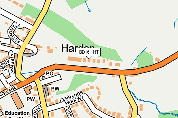 BD16 1HT map - OS OpenMap – Local (Ordnance Survey)