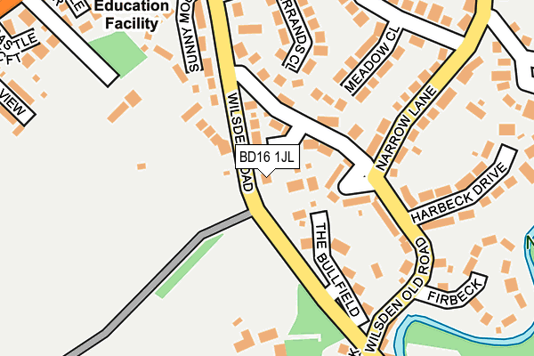 BD16 1JL map - OS OpenMap – Local (Ordnance Survey)