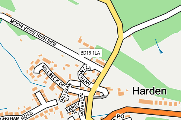 BD16 1LA map - OS OpenMap – Local (Ordnance Survey)