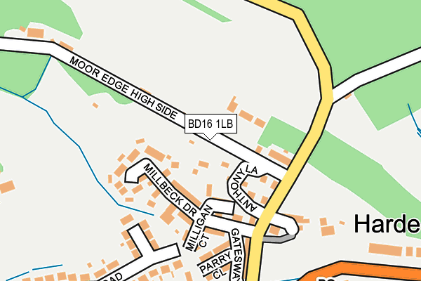 BD16 1LB map - OS OpenMap – Local (Ordnance Survey)