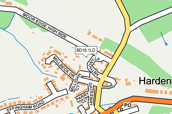 BD16 1LD map - OS OpenMap – Local (Ordnance Survey)