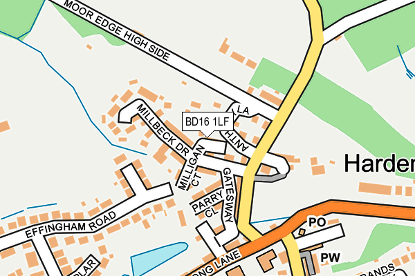 BD16 1LF map - OS OpenMap – Local (Ordnance Survey)