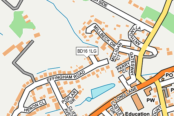 BD16 1LG map - OS OpenMap – Local (Ordnance Survey)