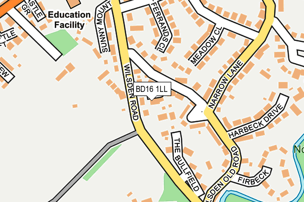 BD16 1LL map - OS OpenMap – Local (Ordnance Survey)