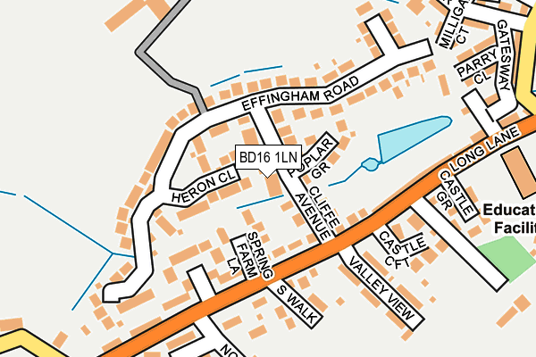 BD16 1LN map - OS OpenMap – Local (Ordnance Survey)
