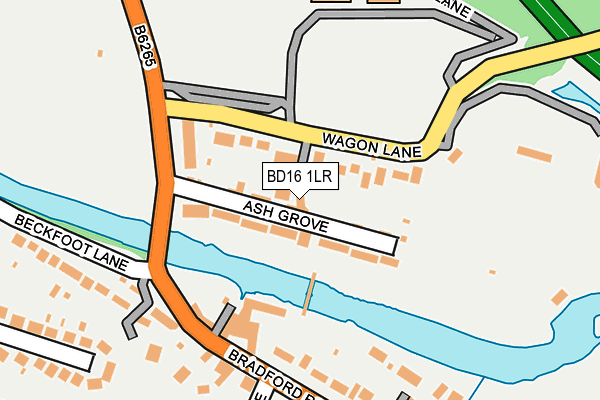 BD16 1LR map - OS OpenMap – Local (Ordnance Survey)