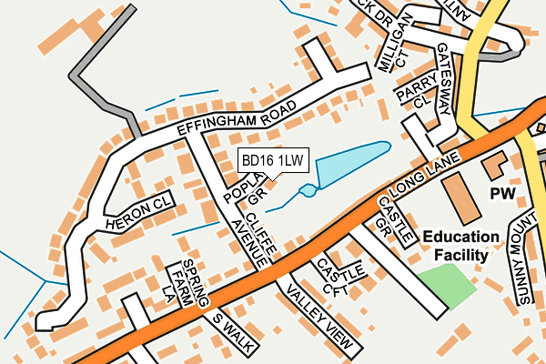 BD16 1LW map - OS OpenMap – Local (Ordnance Survey)