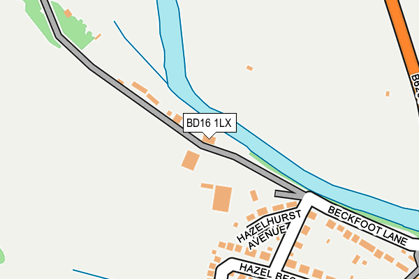 BD16 1LX map - OS OpenMap – Local (Ordnance Survey)