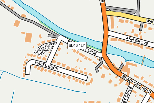 BD16 1LY map - OS OpenMap – Local (Ordnance Survey)