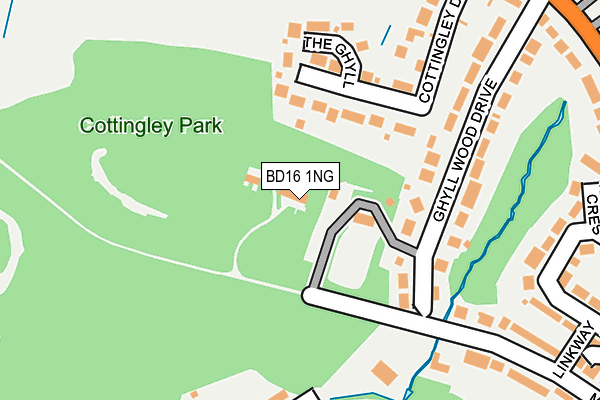 BD16 1NG map - OS OpenMap – Local (Ordnance Survey)