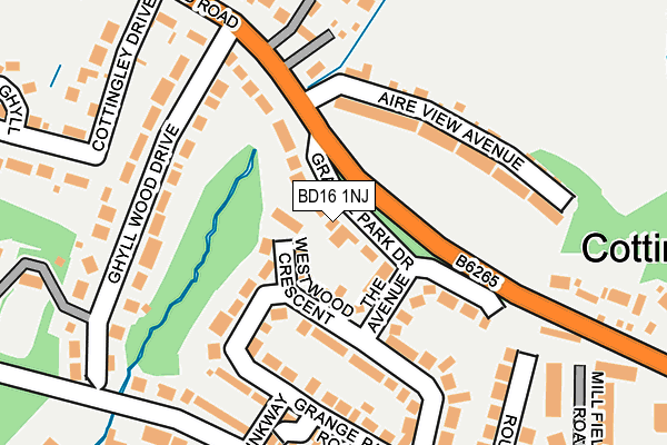 BD16 1NJ map - OS OpenMap – Local (Ordnance Survey)