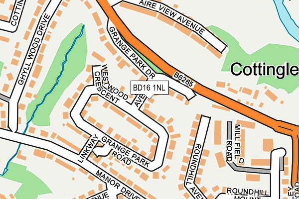 BD16 1NL map - OS OpenMap – Local (Ordnance Survey)