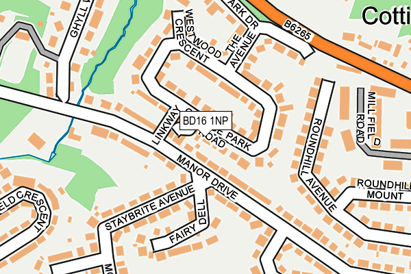 BD16 1NP map - OS OpenMap – Local (Ordnance Survey)