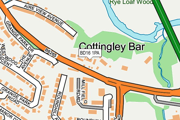 BD16 1PA map - OS OpenMap – Local (Ordnance Survey)