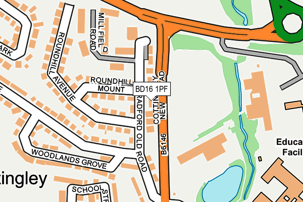 BD16 1PF map - OS OpenMap – Local (Ordnance Survey)