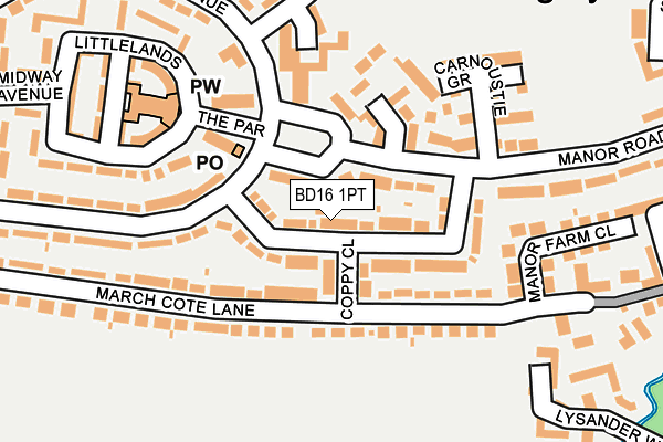 BD16 1PT map - OS OpenMap – Local (Ordnance Survey)