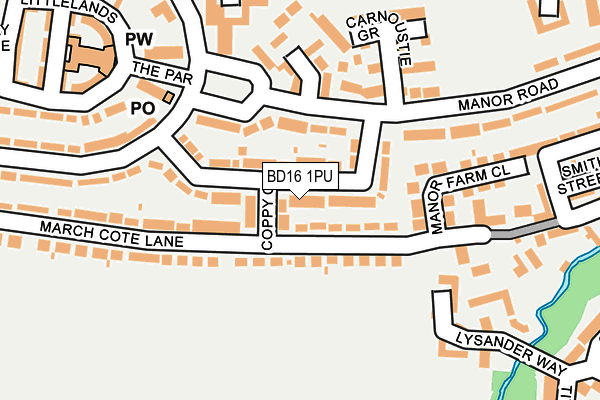 BD16 1PU map - OS OpenMap – Local (Ordnance Survey)