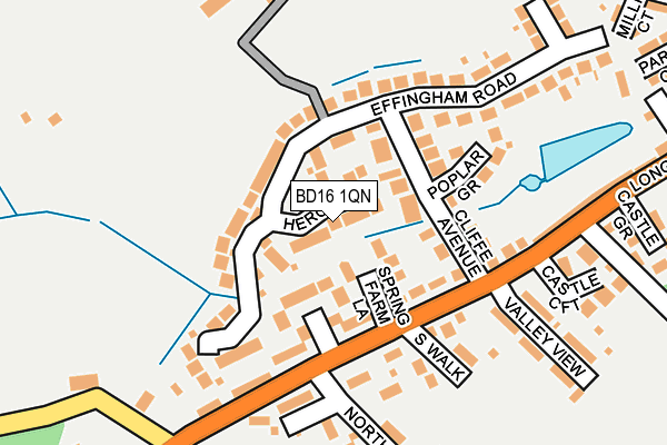 BD16 1QN map - OS OpenMap – Local (Ordnance Survey)