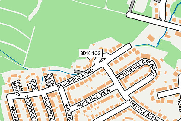 BD16 1QS map - OS OpenMap – Local (Ordnance Survey)