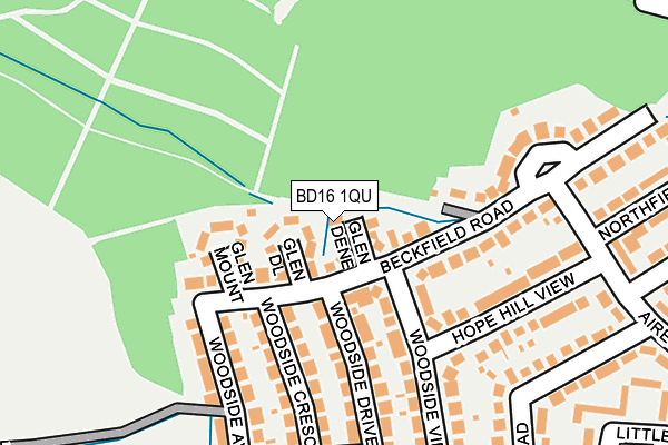 BD16 1QU map - OS OpenMap – Local (Ordnance Survey)