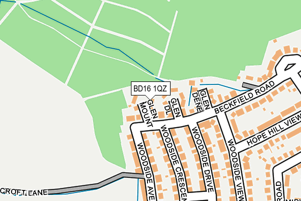 BD16 1QZ map - OS OpenMap – Local (Ordnance Survey)