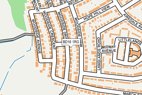 BD16 1RG map - OS OpenMap – Local (Ordnance Survey)