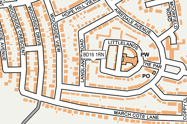 BD16 1RN map - OS OpenMap – Local (Ordnance Survey)
