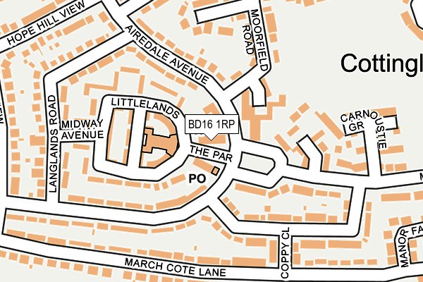 BD16 1RP map - OS OpenMap – Local (Ordnance Survey)