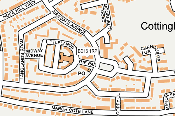 Map of PARADE FISHERIES COTTINGLEY LTD at local scale