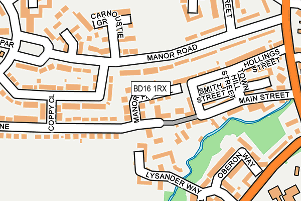 BD16 1RX map - OS OpenMap – Local (Ordnance Survey)