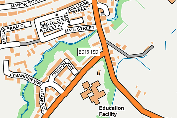 BD16 1SD map - OS OpenMap – Local (Ordnance Survey)