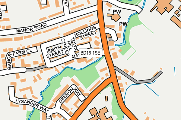 BD16 1SE map - OS OpenMap – Local (Ordnance Survey)