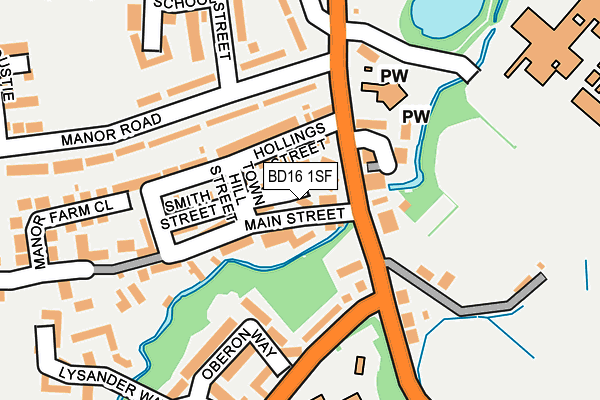 BD16 1SF map - OS OpenMap – Local (Ordnance Survey)