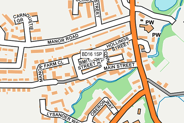 BD16 1SP map - OS OpenMap – Local (Ordnance Survey)