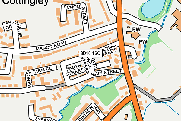 BD16 1SQ map - OS OpenMap – Local (Ordnance Survey)