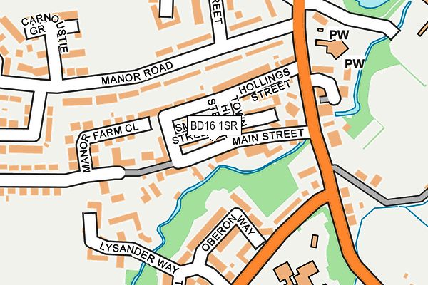 BD16 1SR map - OS OpenMap – Local (Ordnance Survey)