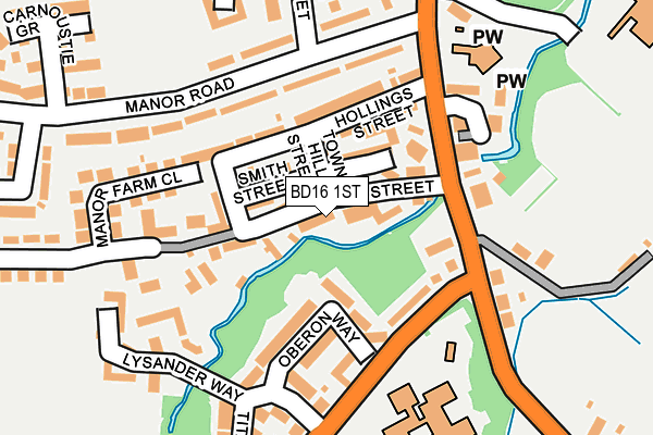 BD16 1ST map - OS OpenMap – Local (Ordnance Survey)