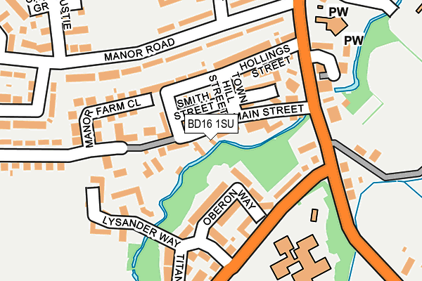 BD16 1SU map - OS OpenMap – Local (Ordnance Survey)