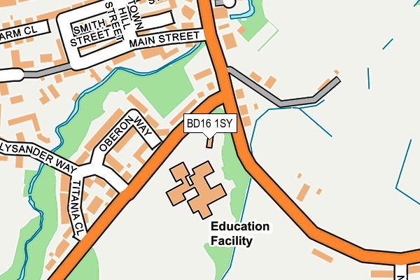 BD16 1SY map - OS OpenMap – Local (Ordnance Survey)