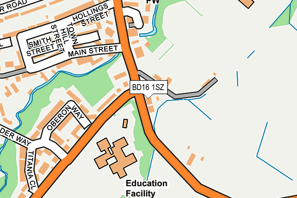 BD16 1SZ map - OS OpenMap – Local (Ordnance Survey)