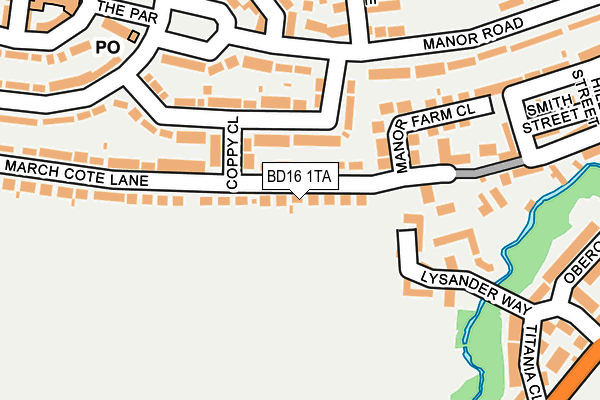 BD16 1TA map - OS OpenMap – Local (Ordnance Survey)