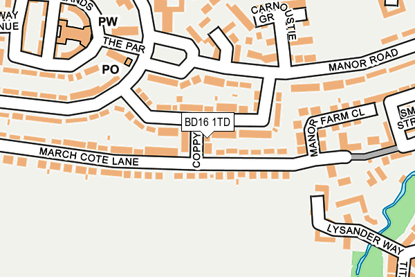 BD16 1TD map - OS OpenMap – Local (Ordnance Survey)