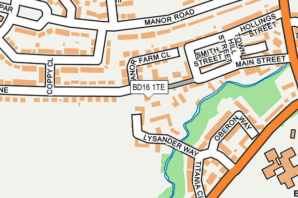 BD16 1TE map - OS OpenMap – Local (Ordnance Survey)