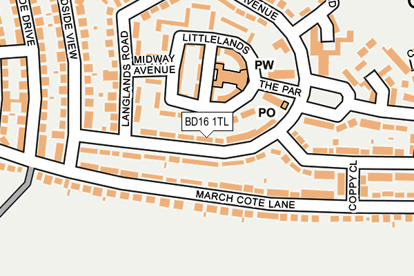 BD16 1TL map - OS OpenMap – Local (Ordnance Survey)