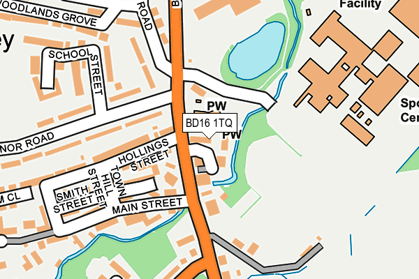 BD16 1TQ map - OS OpenMap – Local (Ordnance Survey)